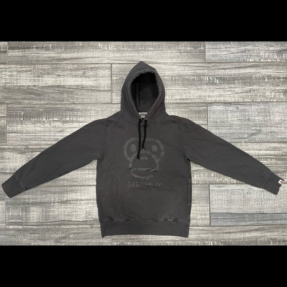 Bathing Ape baby milo Hoodie pull over Hoodie a bathing ape Black Size Small - Picture 1 of 11